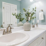 Small bathroom organization ideas with shelves, baskets, and space-saving storage solutions