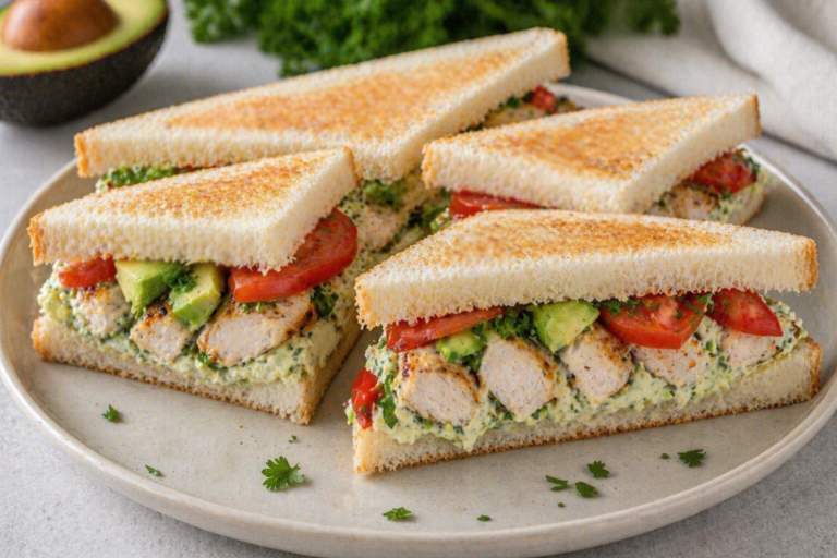 picnic food spread with sandwiches and fresh ingredients