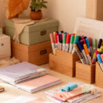 Creative desk organizer ideas for markers, papers and craft supplies
