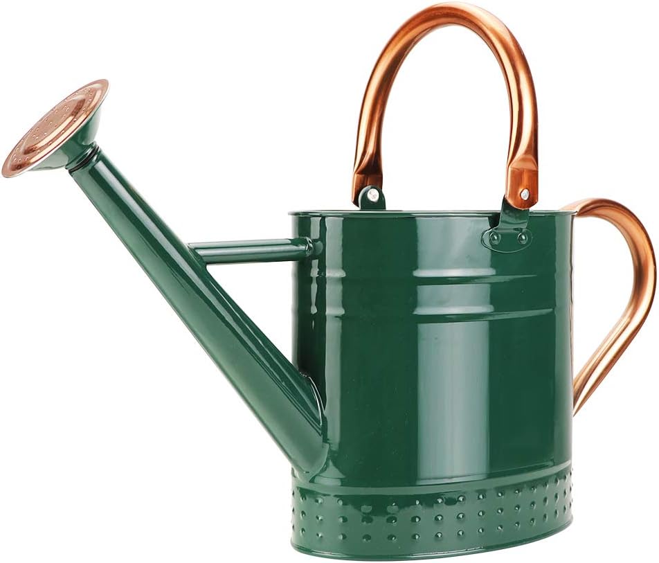 metal watering can for rose garden