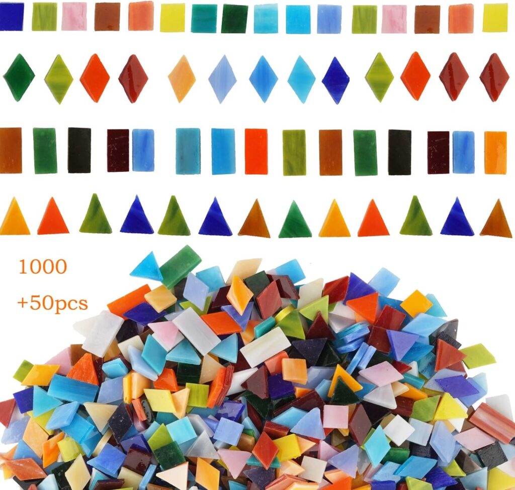 1050 Pieces Mixed Shapes Glass Mosaic