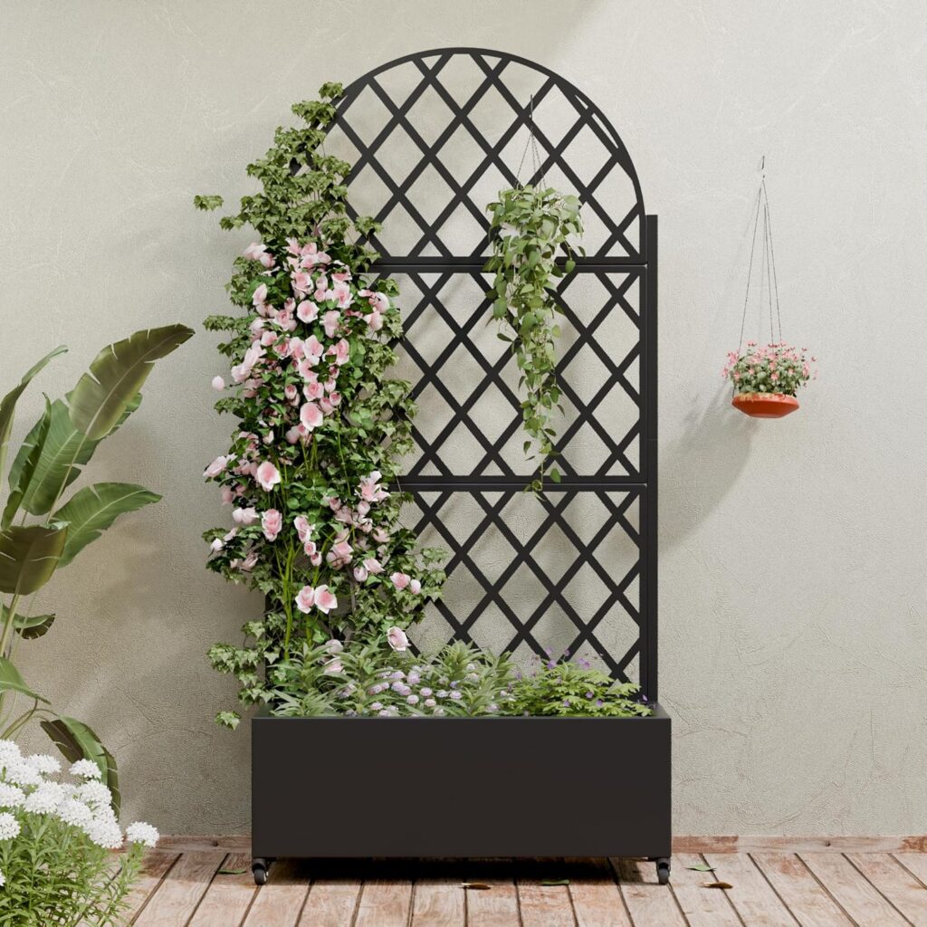 metal raised garden bed for small space roses