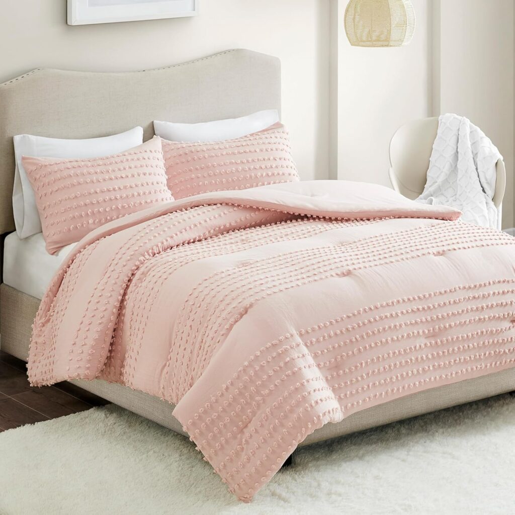 omfort Spaces Cotton Comforter Set with Pom-Pom Tufts