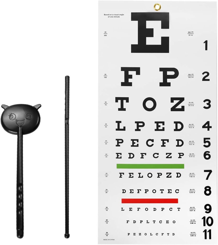 Snellen Eye Chart Set includes the chart