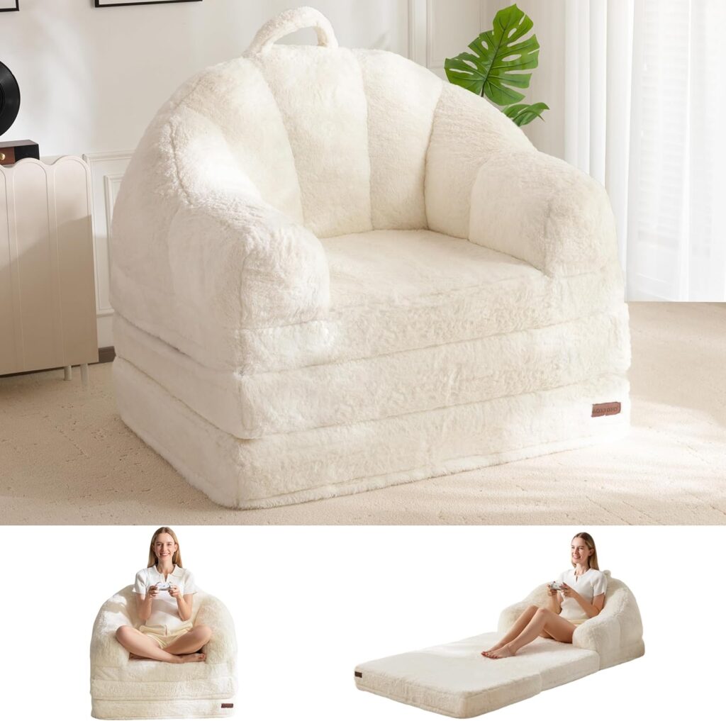 MAXYOYO Folding Sofa Bed in Beige