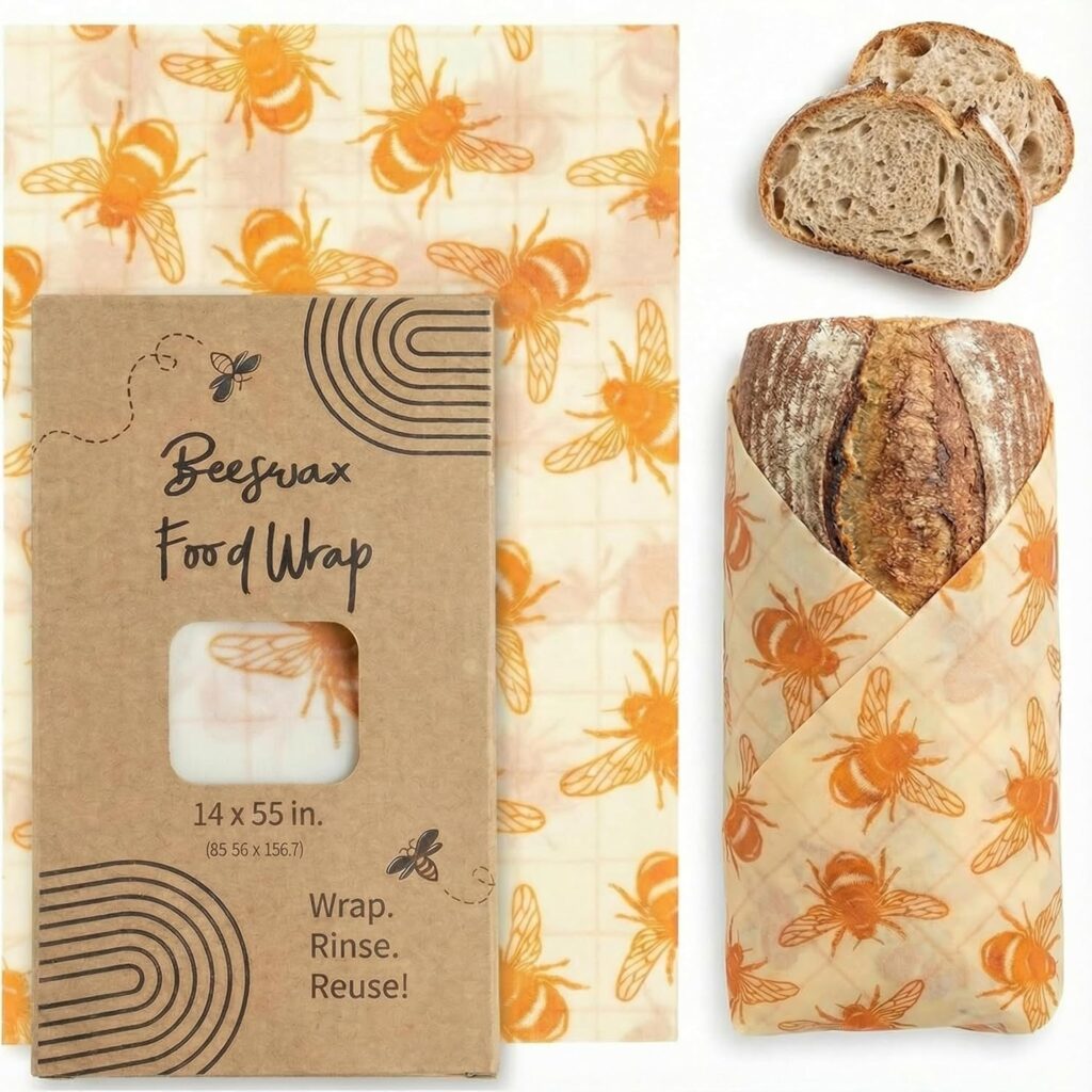 XXL Reusable Beeswax Wrap Roll is 14 x 55 inches