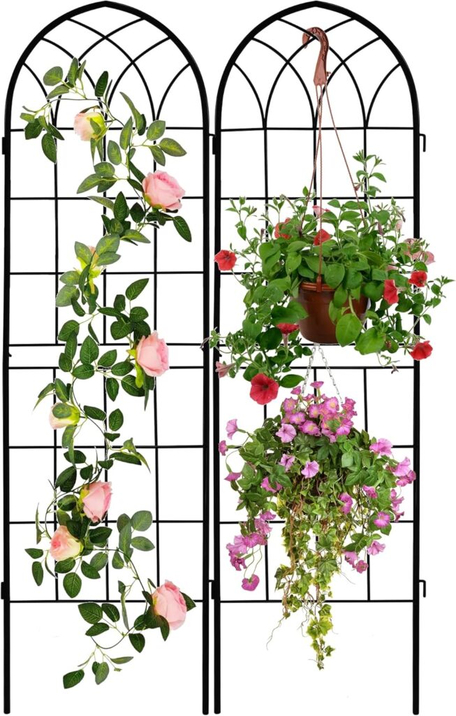 rustic iron arch decoration for rose garden