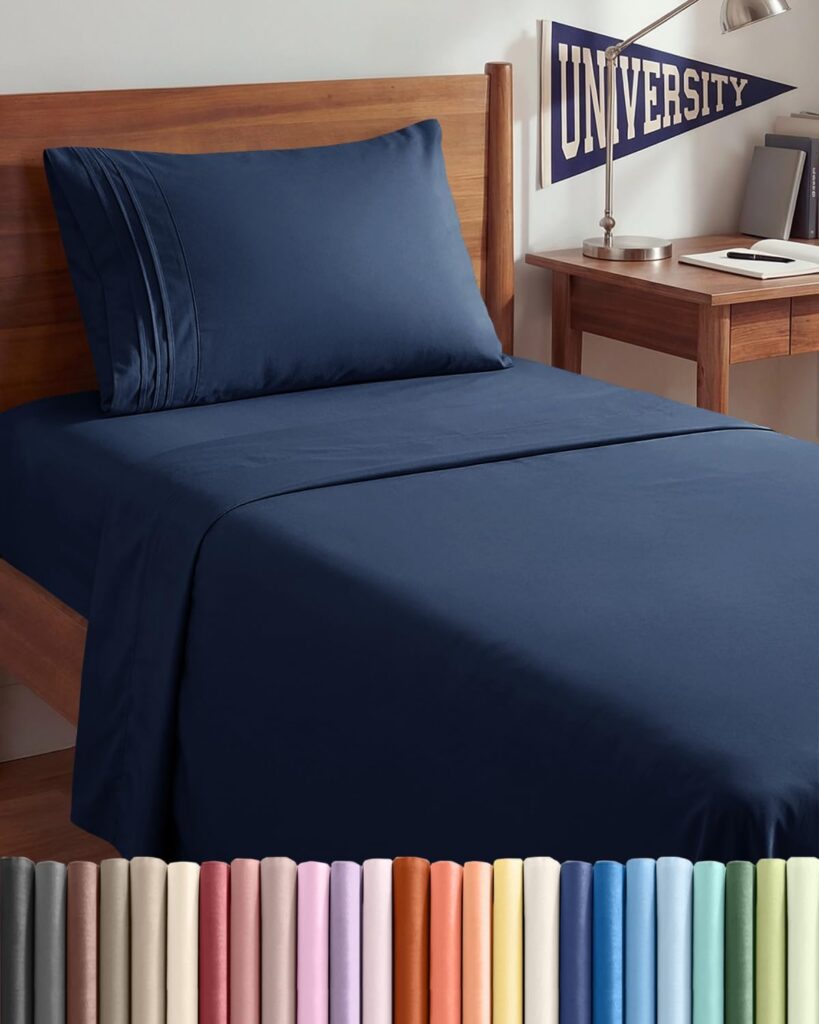 Twin XL Sheet Set in Navy Blue
