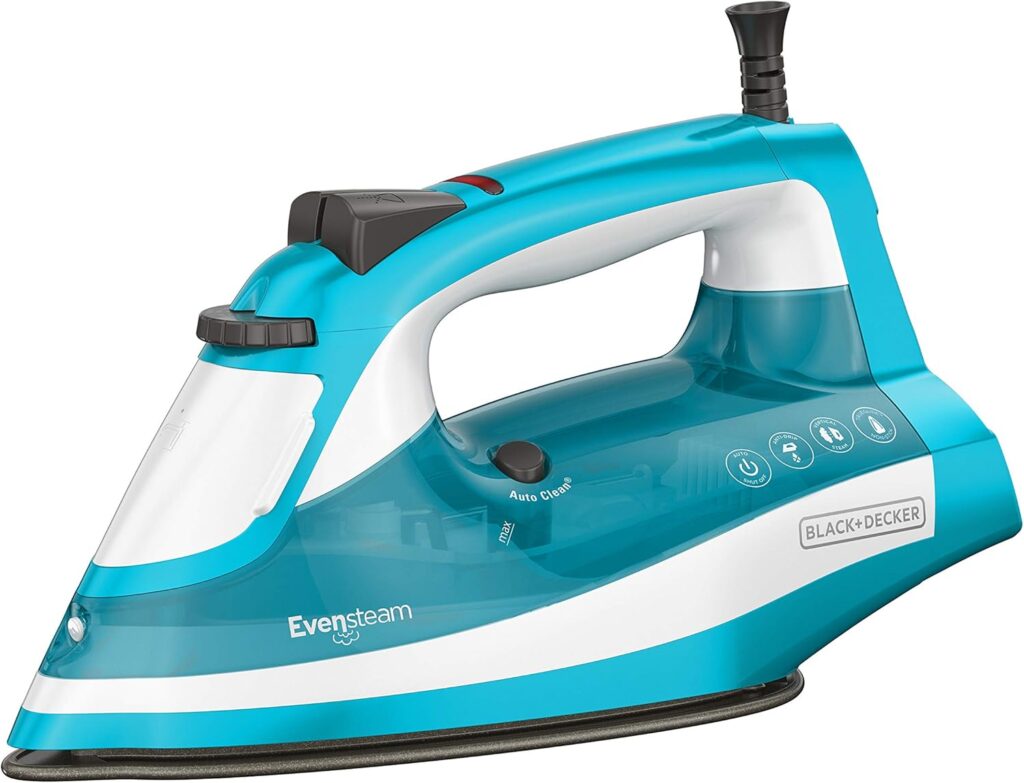 Turquoise BLACK+DECKER one-step garment steam iron