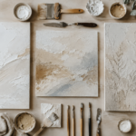 DIY textured painting ideas canvas art with modeling paste and palette knife techniques