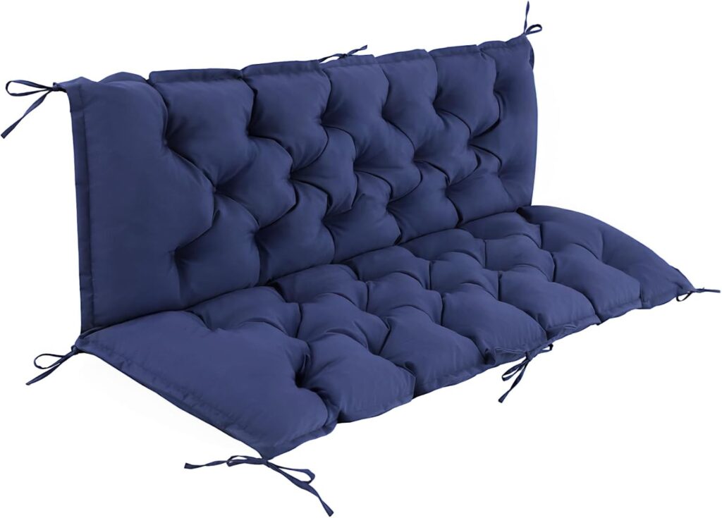 iaseahk waterproof porch swing cushion navy blue outdoor