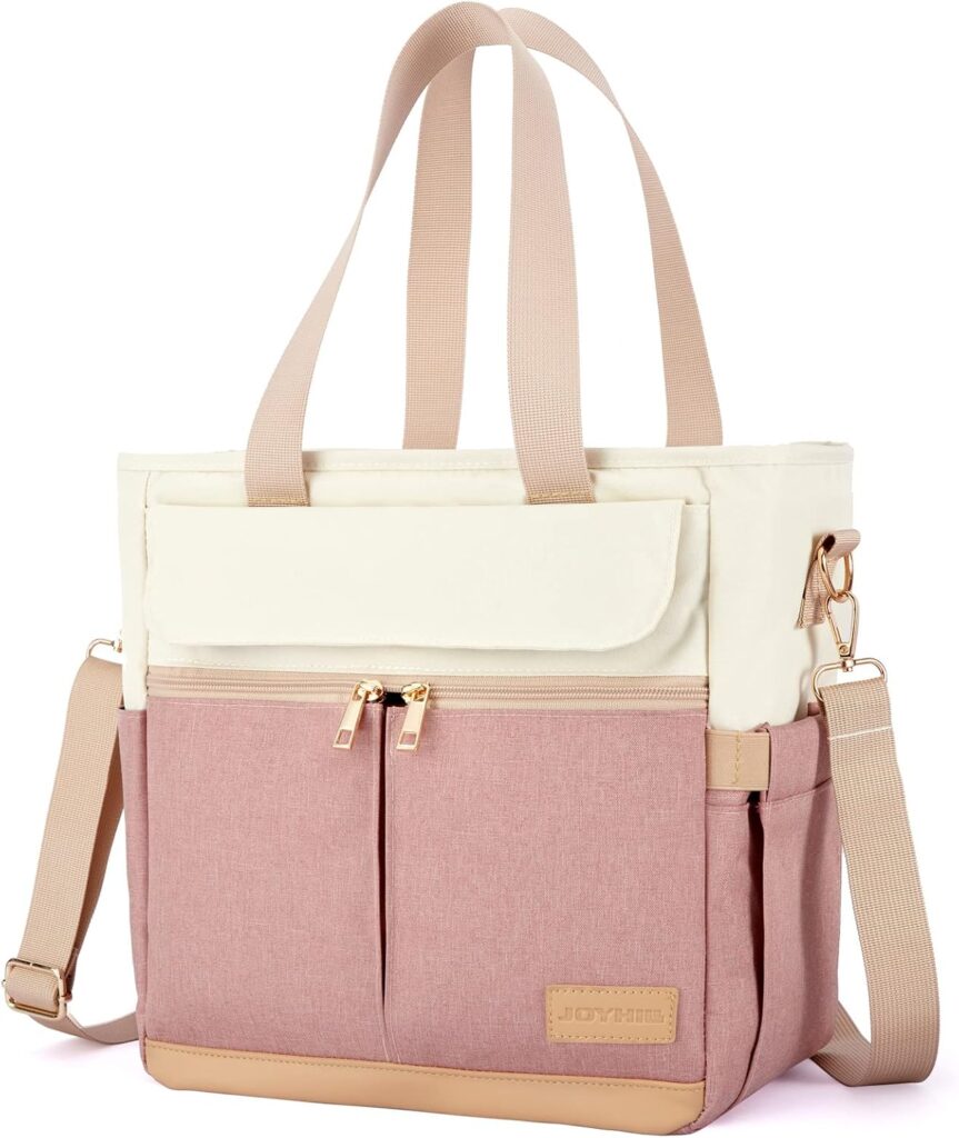 JOYHILL insulated lunch tote bag pink 6 hour temperature retention