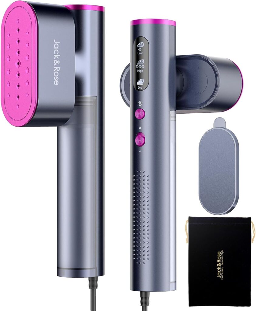  Handheld travel garment steamer with ceramic heat panel