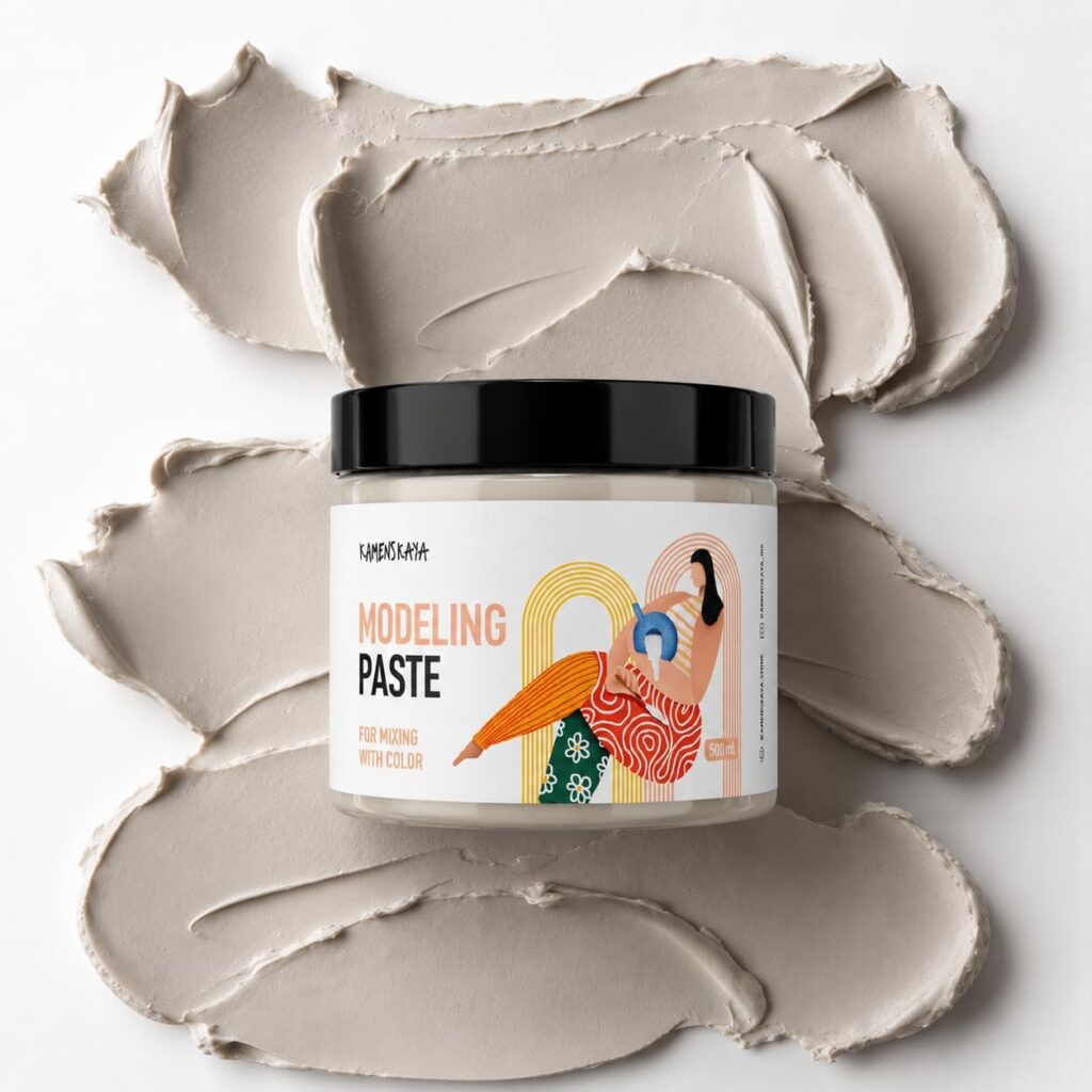 KAMENSKAYA non-cracking modeling paste 16.9oz for impasto and 3D textured art