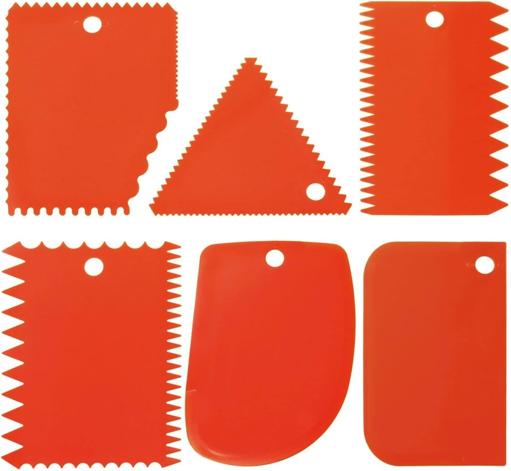 LRONG 6-piece pottery and clay scraper set for textured painting effects