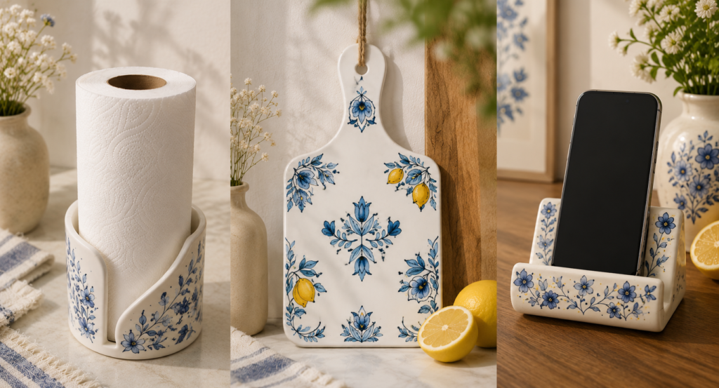 mediterranean decoupage crafts ideas kitchen diy