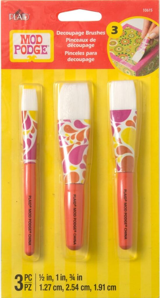 mod podge brush set 3 piece short handle