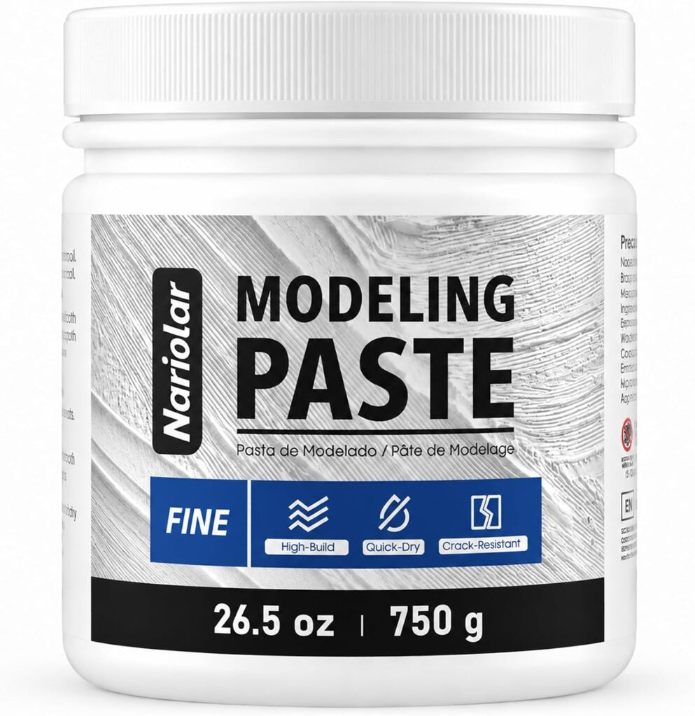Nariolar high density modeling paste 26.5oz for DIY textured canvas painting
