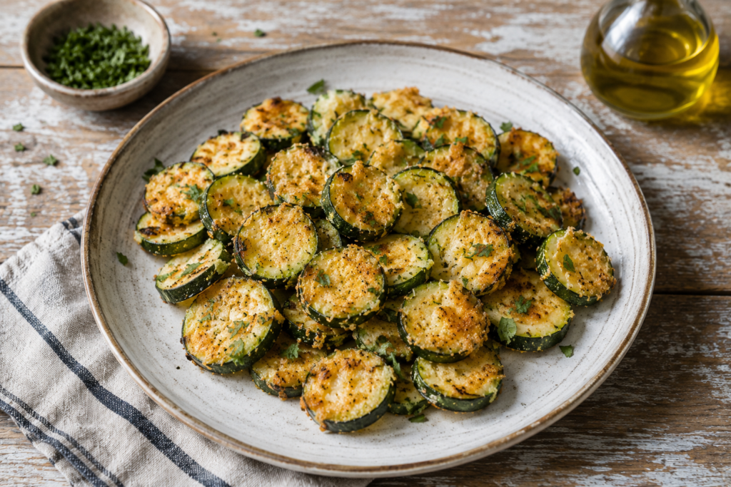Parmesan zucchini bites served with herby yoghurt mint dip