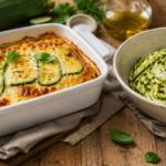 Zucchini pasta with tomato sauce, a simple summer recipe