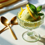 easy homemade ice cream recipes in various flavors on wooden table
