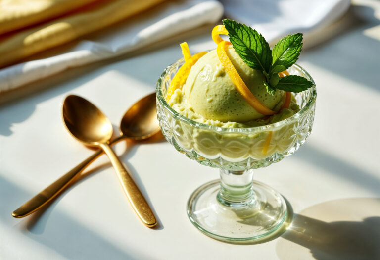 easy homemade ice cream recipes in various flavors on wooden table
