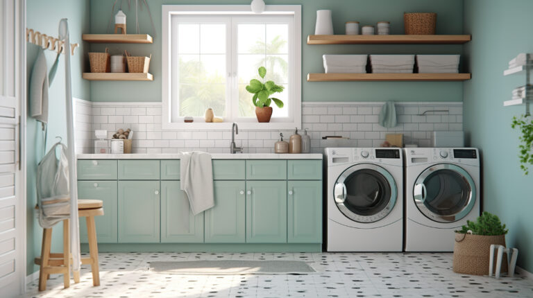 laundry room organization ideas with baskets shelving and storage solutions
