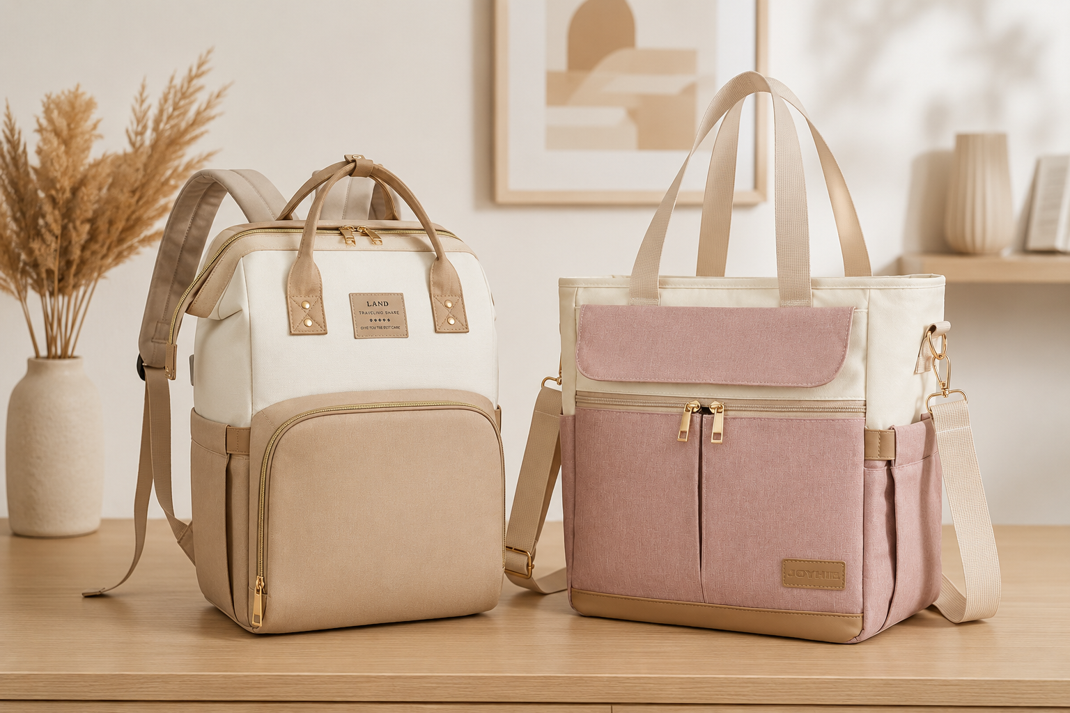organizer bags for women tote bags travel bags and diaper bags flatlay