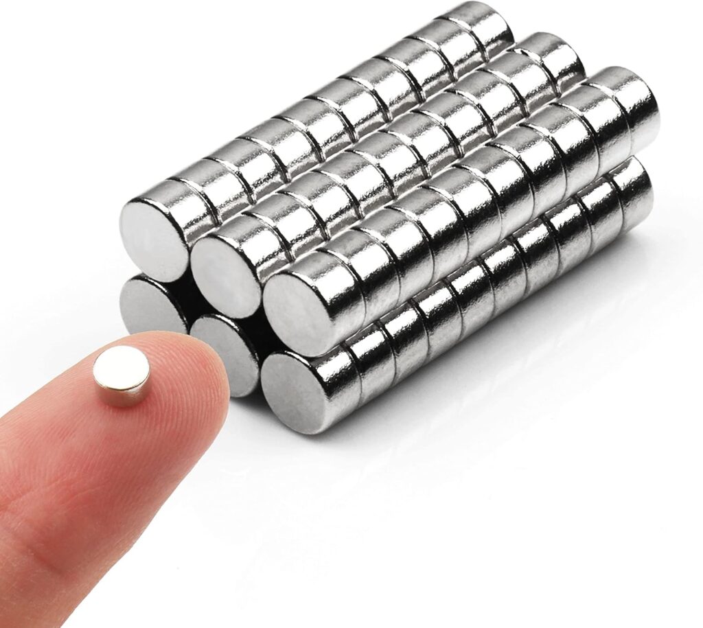 60-piece small round cylinder magnets for DIY clay fridge magnets