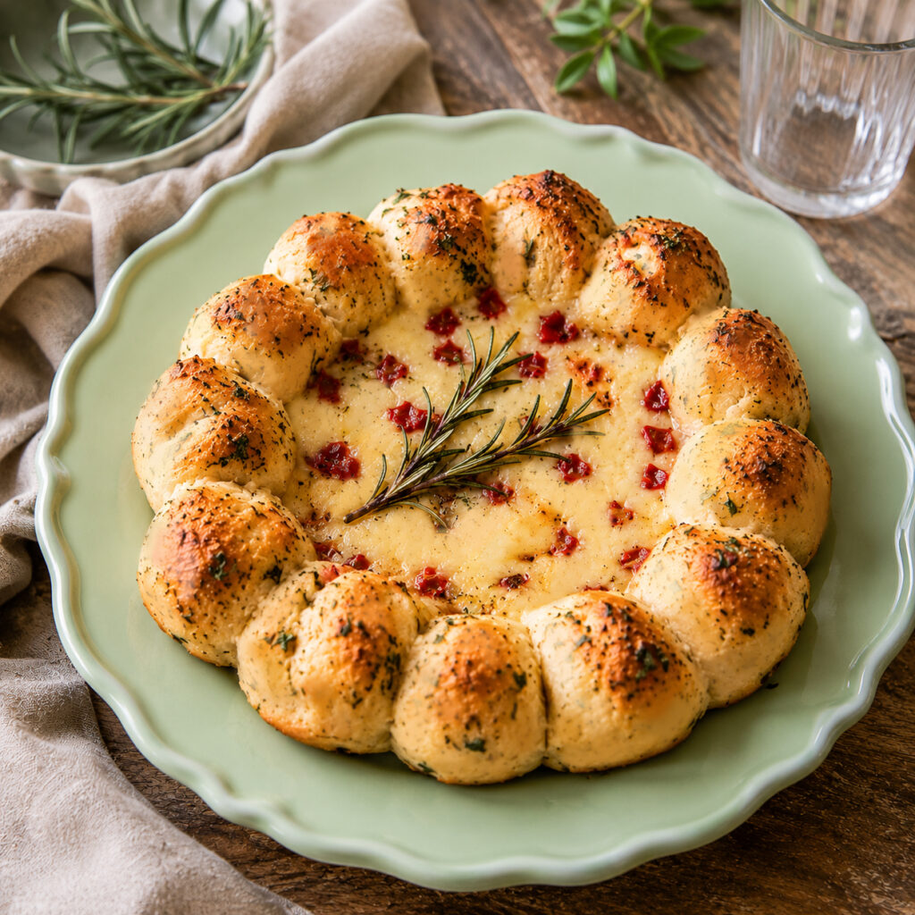 cranberry brie biscuit dip warm golden