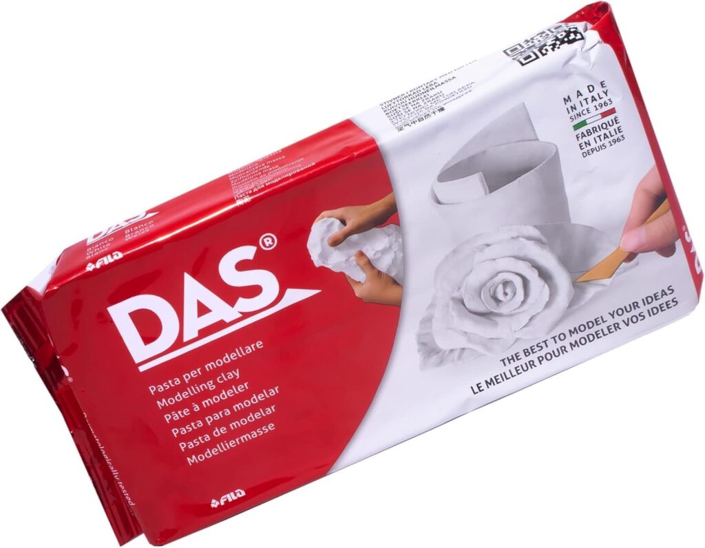 DAS air hardening modeling clay white 1kg for DIY clay crafts at home