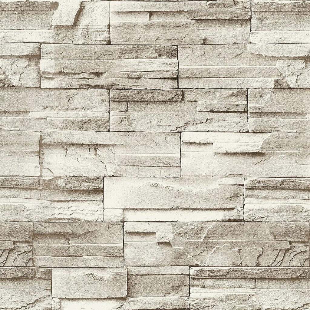 Faux stone peel and stick wallpaper waterproof removable for staircase wall
