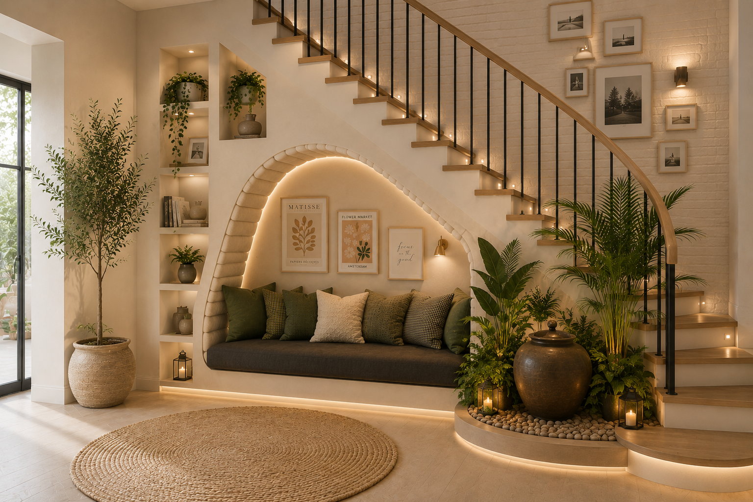 Indoor Staircase Ideas — Plants, Gardens and Creative Decor