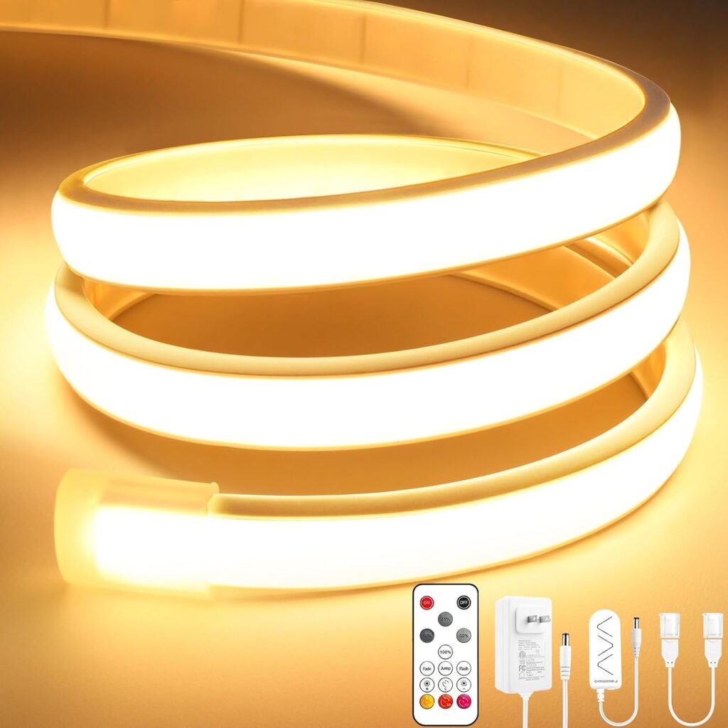 Lamomo COB LED strip lights 3000K warm white for under-step staircase lighting