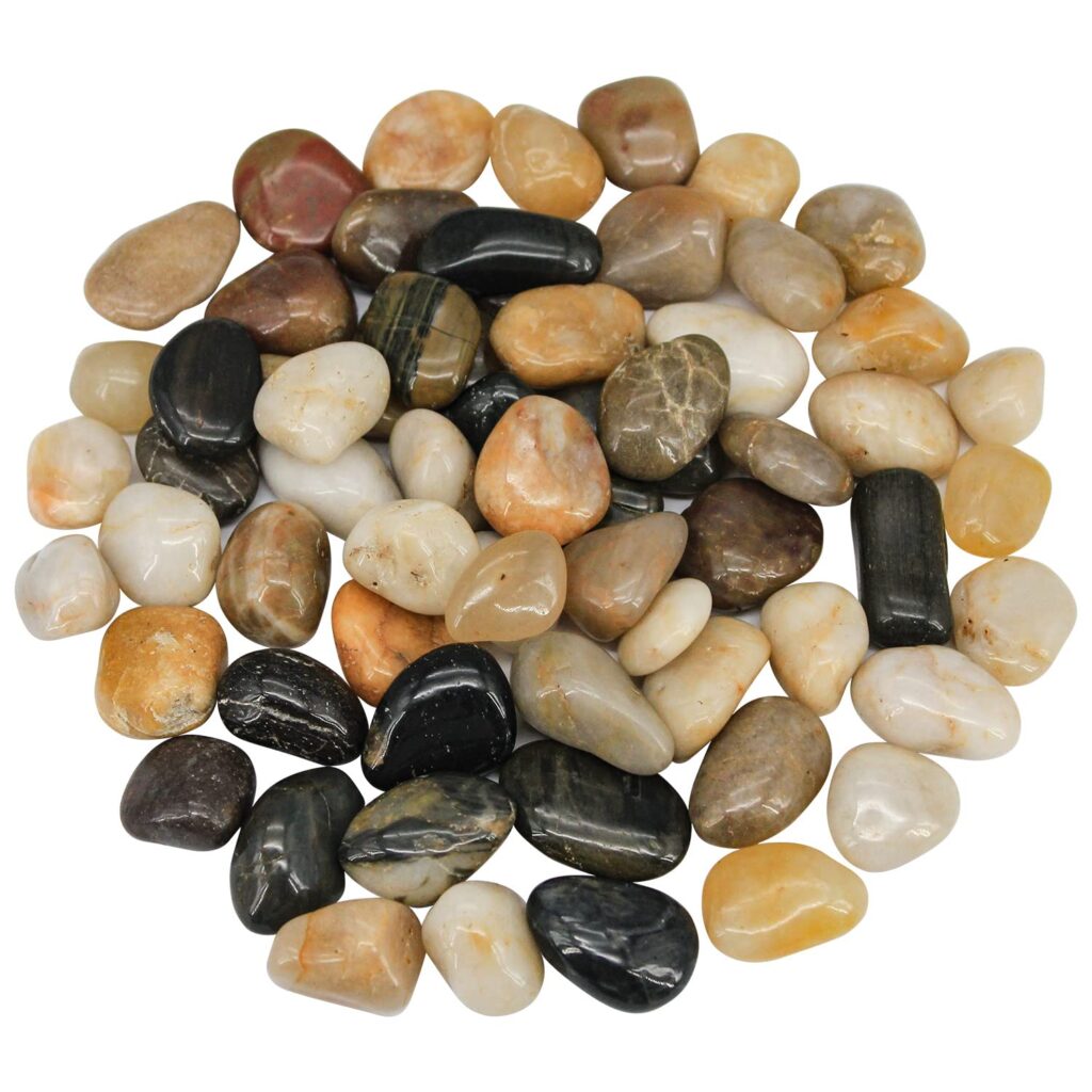 Natural river rock decorative garden stones for under-stair mini garden