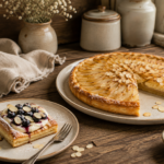 puff pastry tart recipes sweet and savory on wooden table