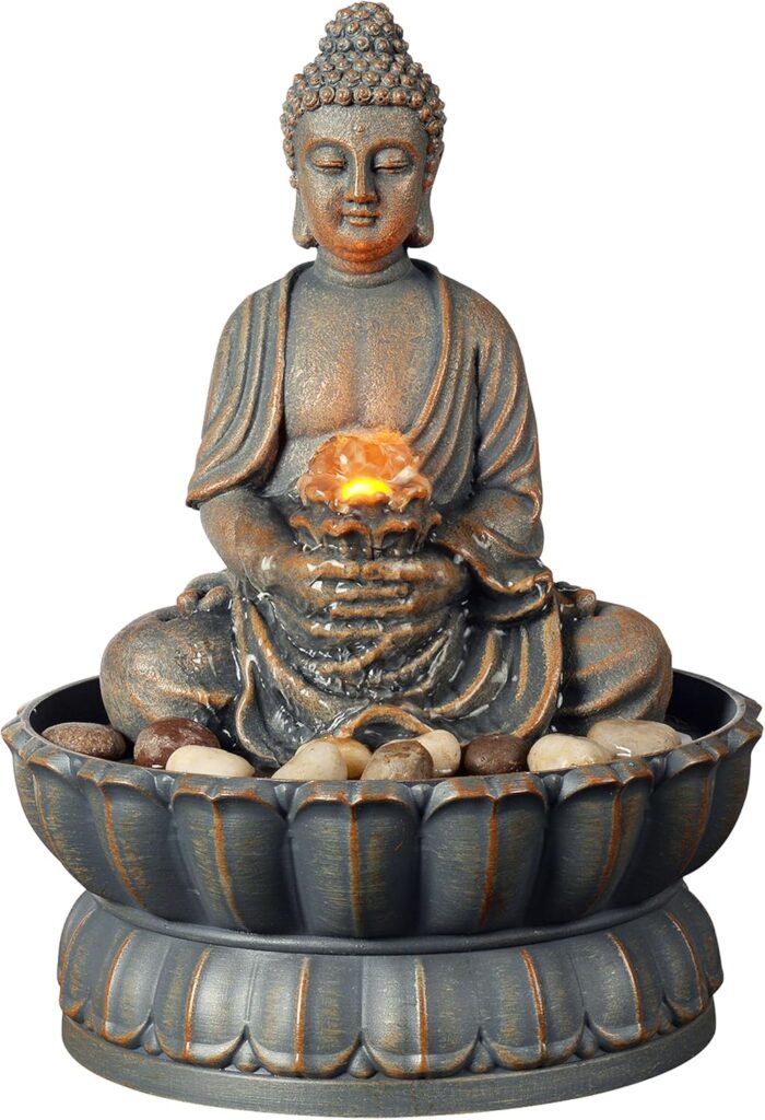 Buddha statue 10 inch for under-stair zen garden corner