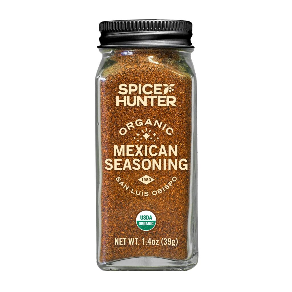 The Spice Hunter organic Mexican seasoning blend for bean burrito recipes