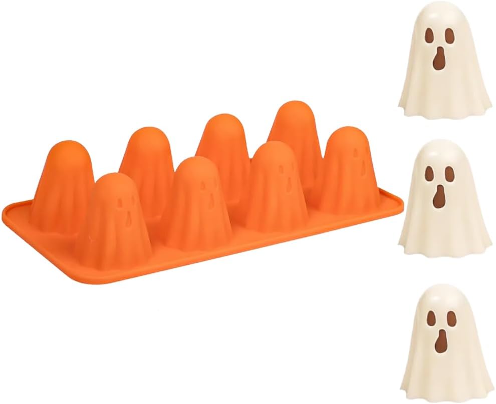 Ghost silicone mold non-stick 3D for gummy candy and ice Halloween baking