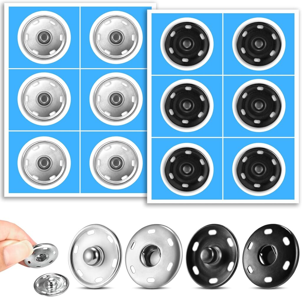 Magnetic snap button closures set for DIY crochet bag