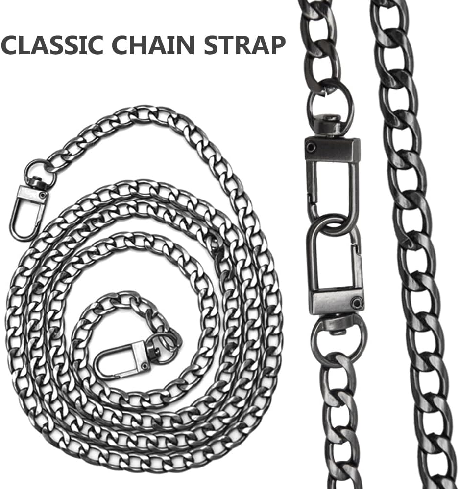 Classic chain strap for DIY crochet bag handle attachment