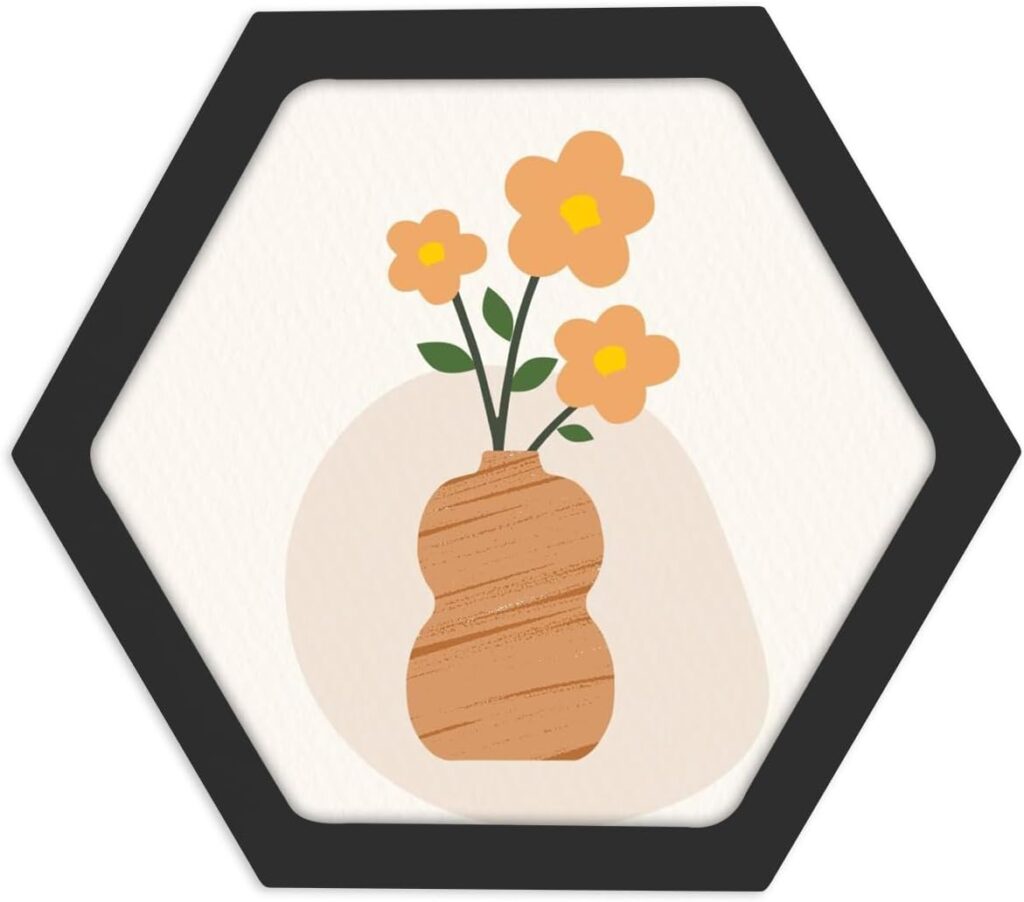 FuninCrea hexagonal photo frame for geometric DIY moss wall art