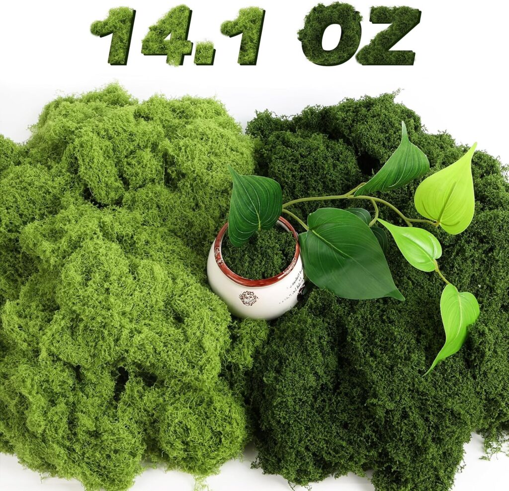 Green fake moss for craft DIY moss wall and floral arrangement projects