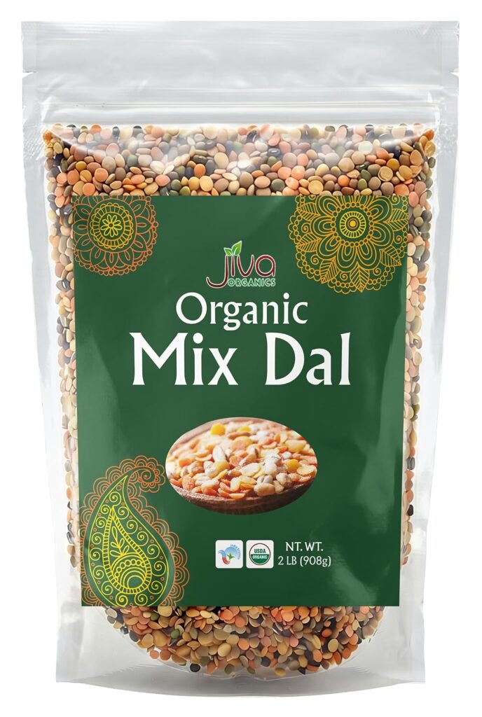 Jiva Organics organic mixed dal lentils for mosaic kindergarten fall craft activities