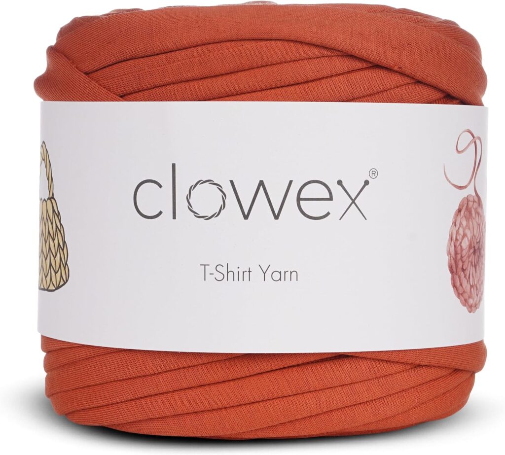 Clowex terracotta t-shirt yarn for light terracotta crochet bag for beginners