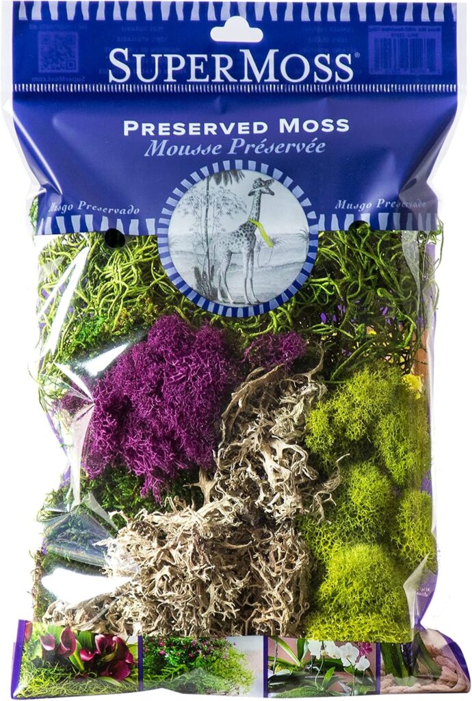 SuperMoss elegant decorative mixed moss 120 cubic inch for DIY moss wall