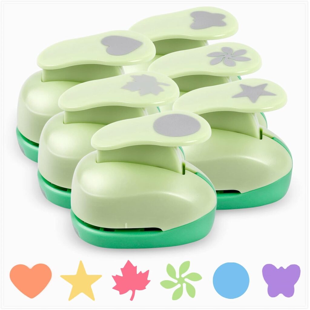 UCEC paper punches set with maple leaf shape for fall crafts for kindergarten