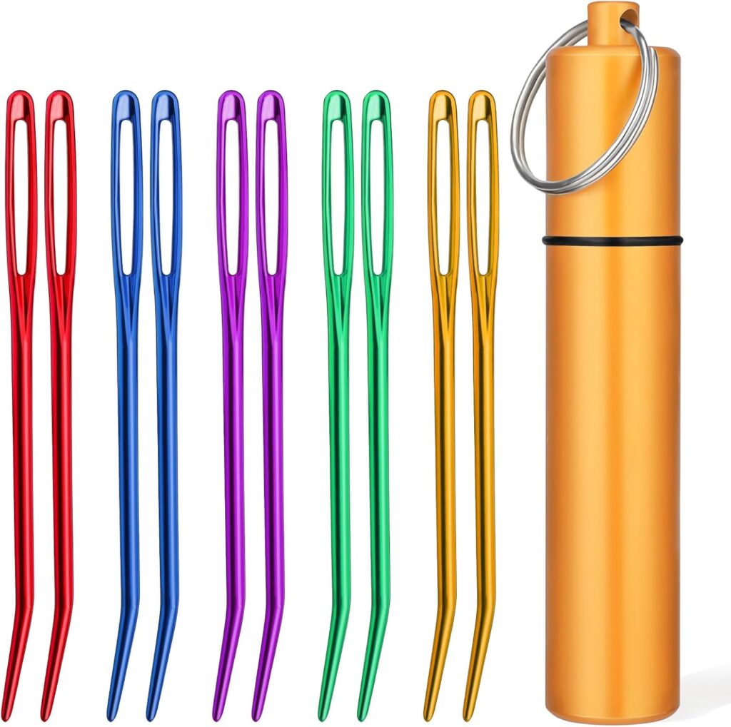 Colorful aluminum crochet hooks set with case for DIY crochet bag
