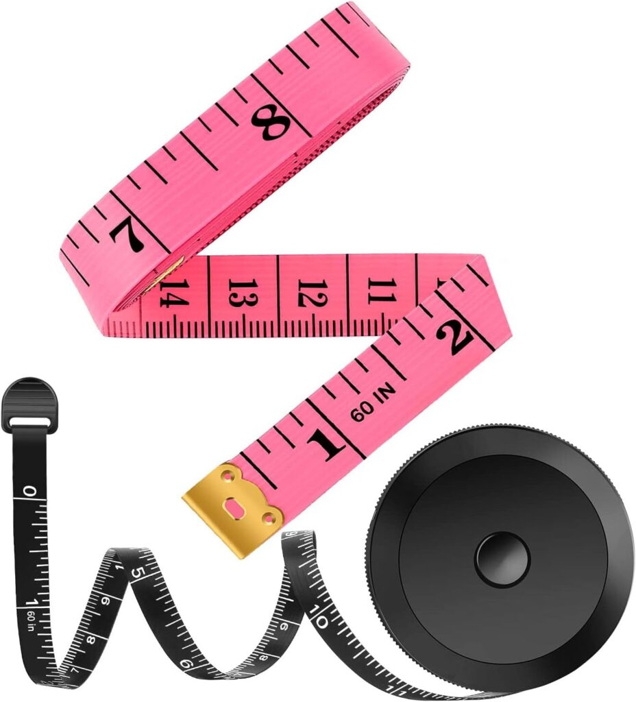 Soft tape measure and thread bobbin for DIY crochet bag making