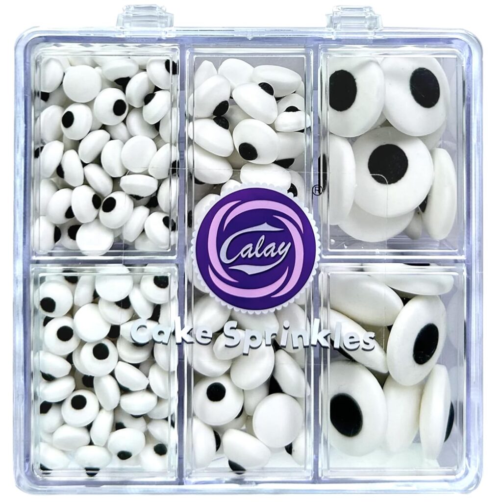 Edible candy eyes for decorating Halloween treats